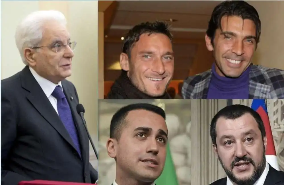 totti buffon salvini di maio mattarella