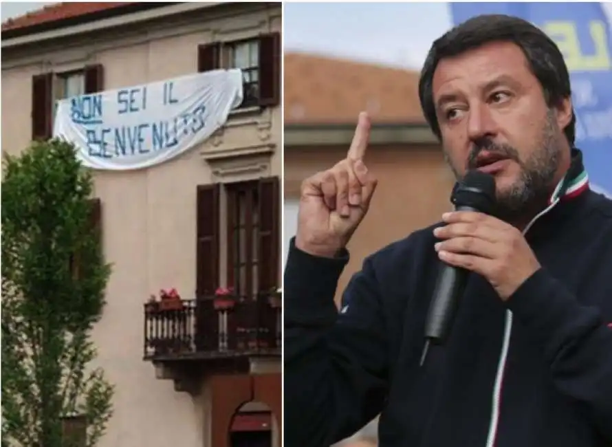 striscione contro salvini