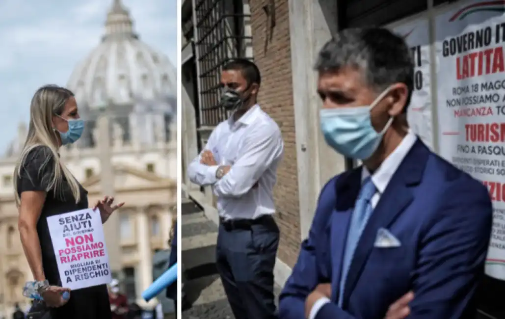 coronavirus protesta commercianti piazza san pietro roma