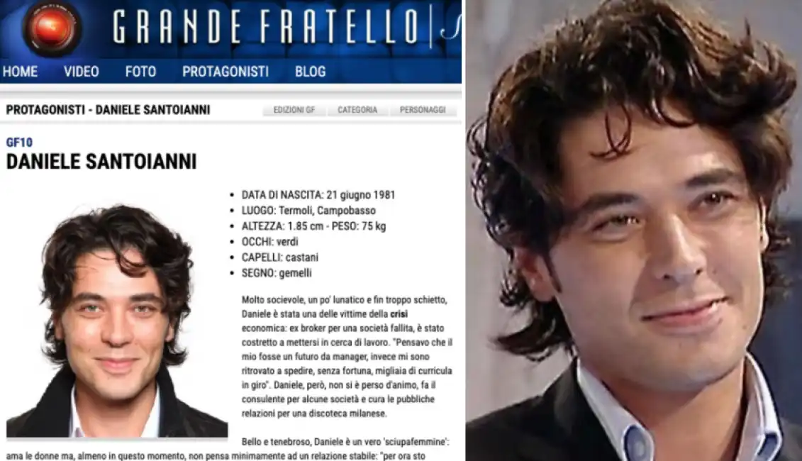 daniele santoianni grande fratello