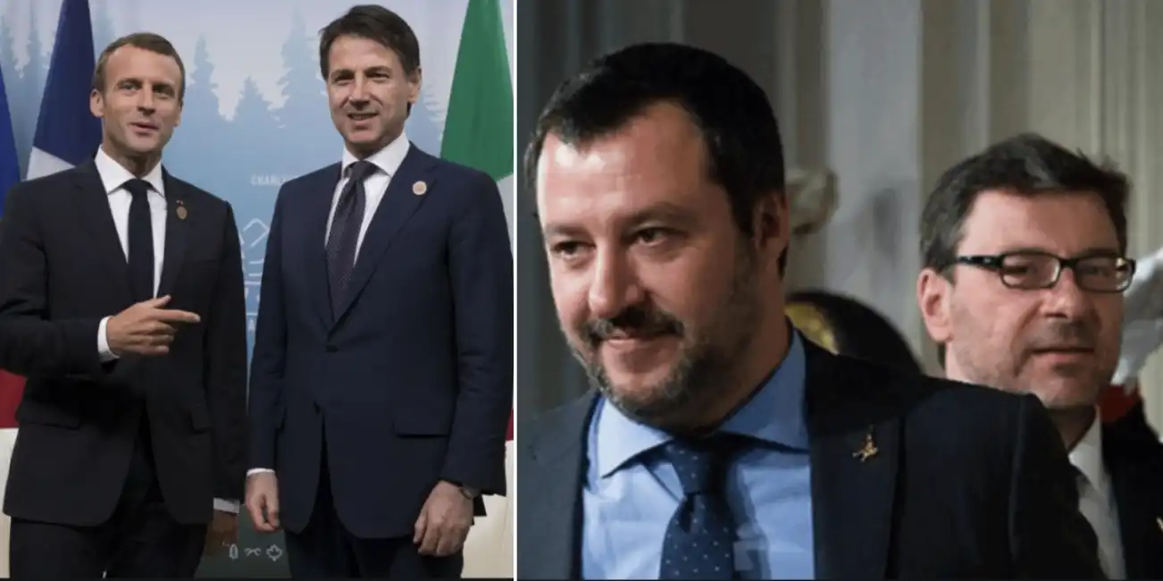 macron conte salvini giorgetti