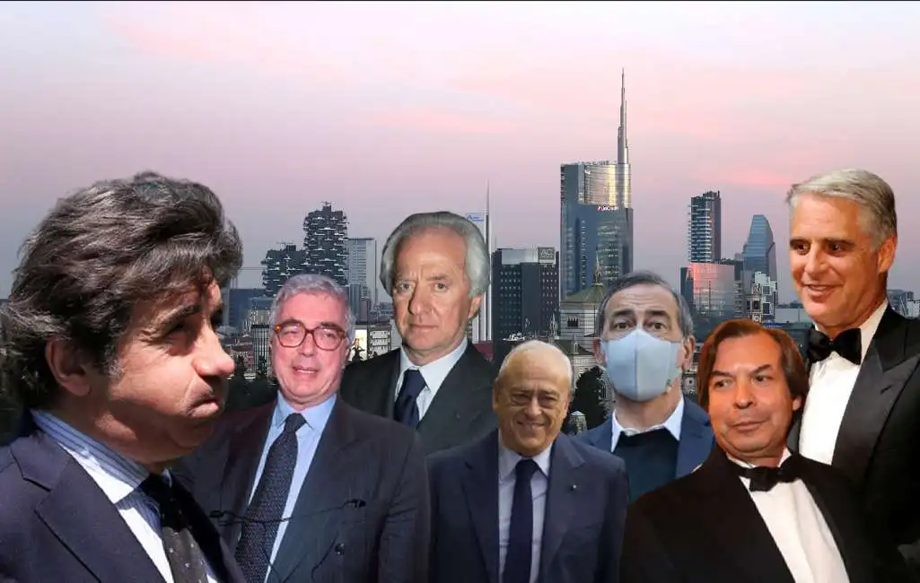 carlo messina - urbano cairo - beppe sala - sergio erede - leonardo del vecchio - francesco gaetano caltagirone - andrea orcel 