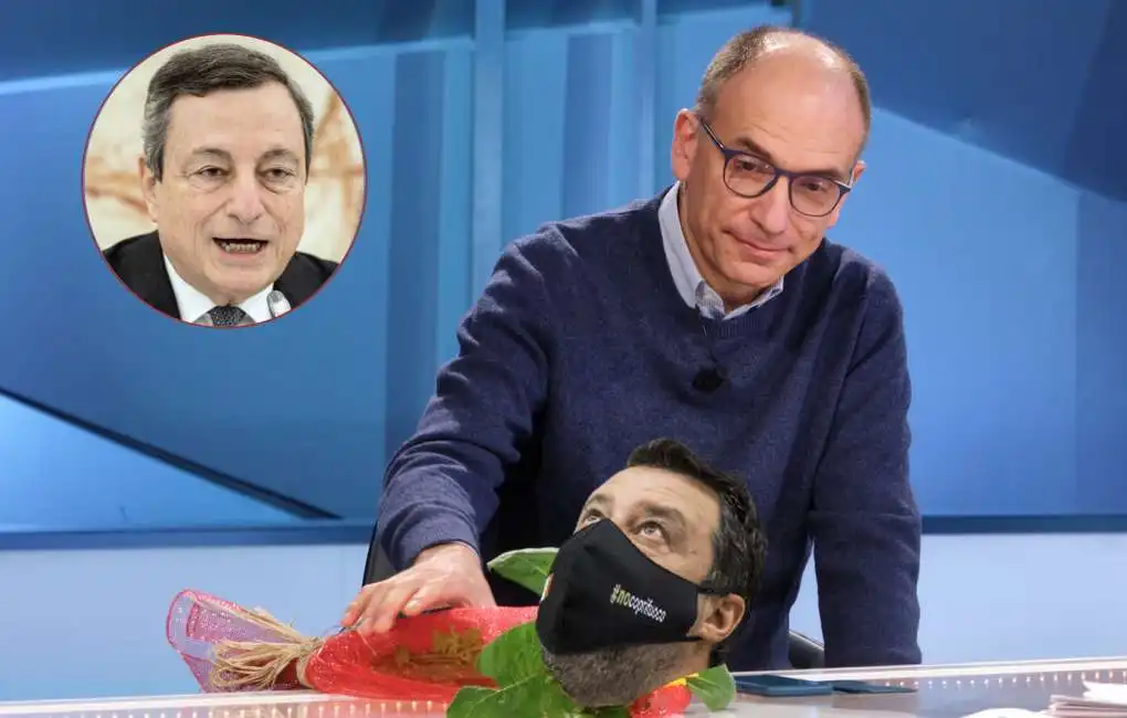 mario draghi matteo salvini enrico letta