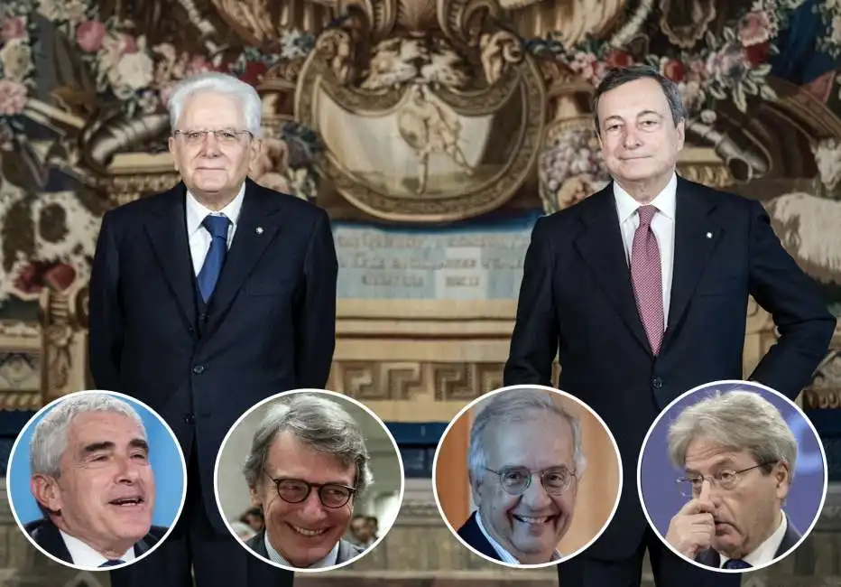 sergio mattarella mario draghi paolo gentiloni pier ferdinando casini walter veltroni david sassoli