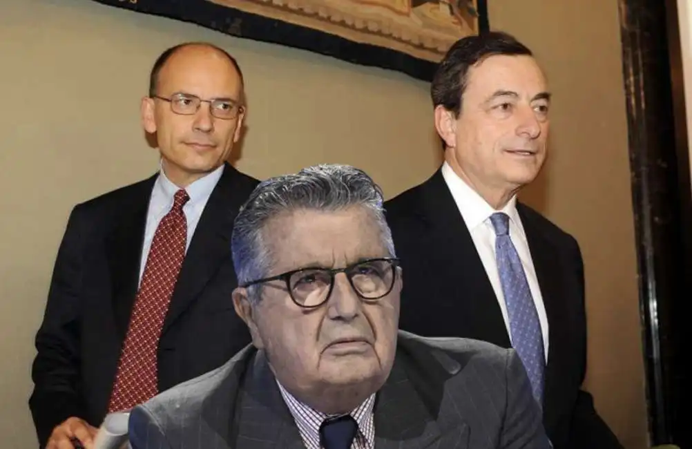 enrico letta mario draghi carlo de benedetti 