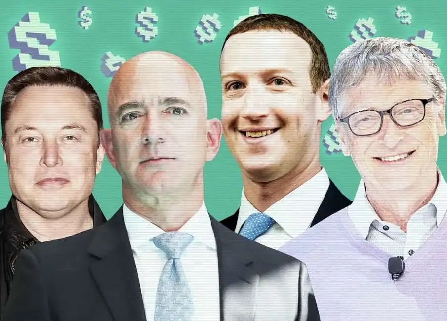 jeff bezos, elon musk, mark zuckerberg e bill gates 