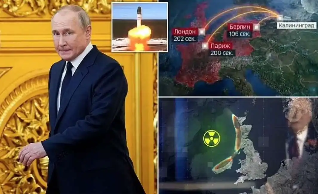 vladimir putin e gli attacchi nucleari in europa