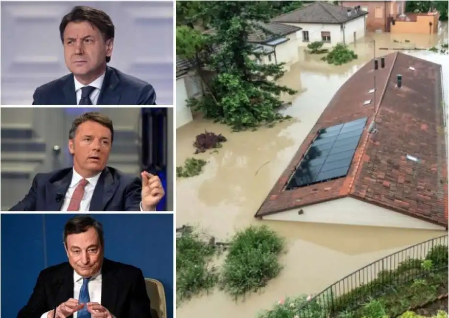 dissesto idrogeologico alluvione emilia romagna matteo renzi giuseppe conte mario draghi