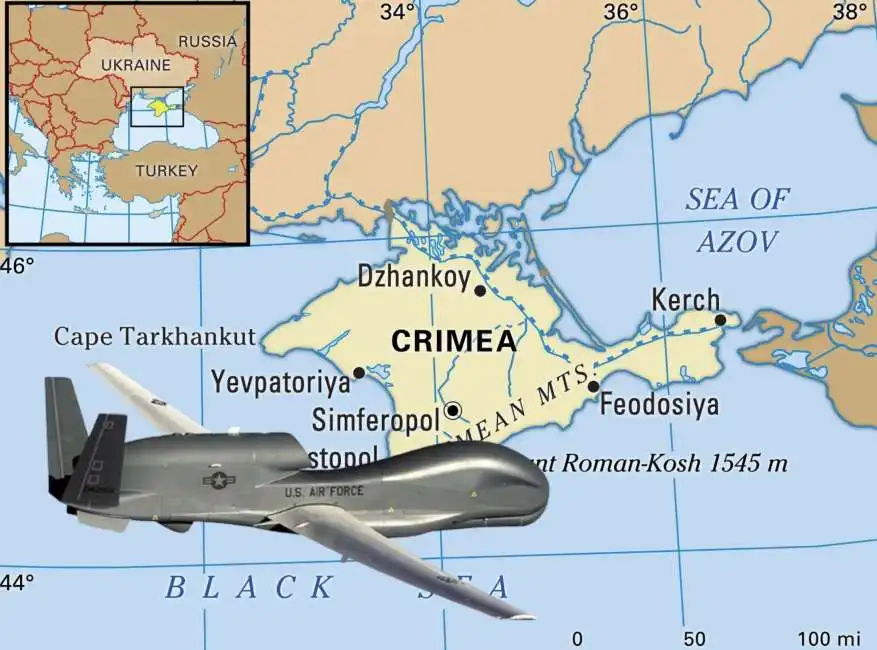 drone global hawk crimea mar nero ucraina 