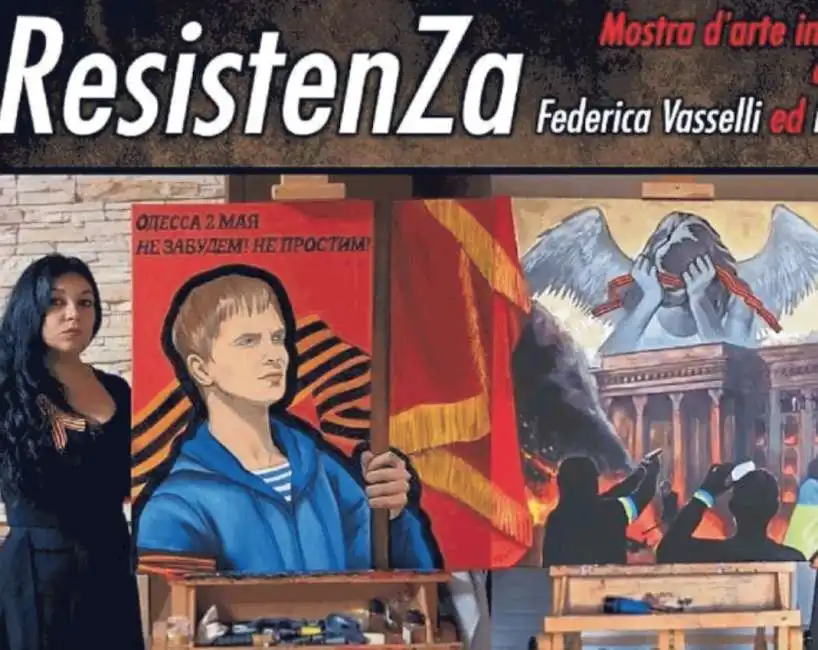 federica vasselli - resistenza - mostra d arte filorussa a roma san lorenzo 