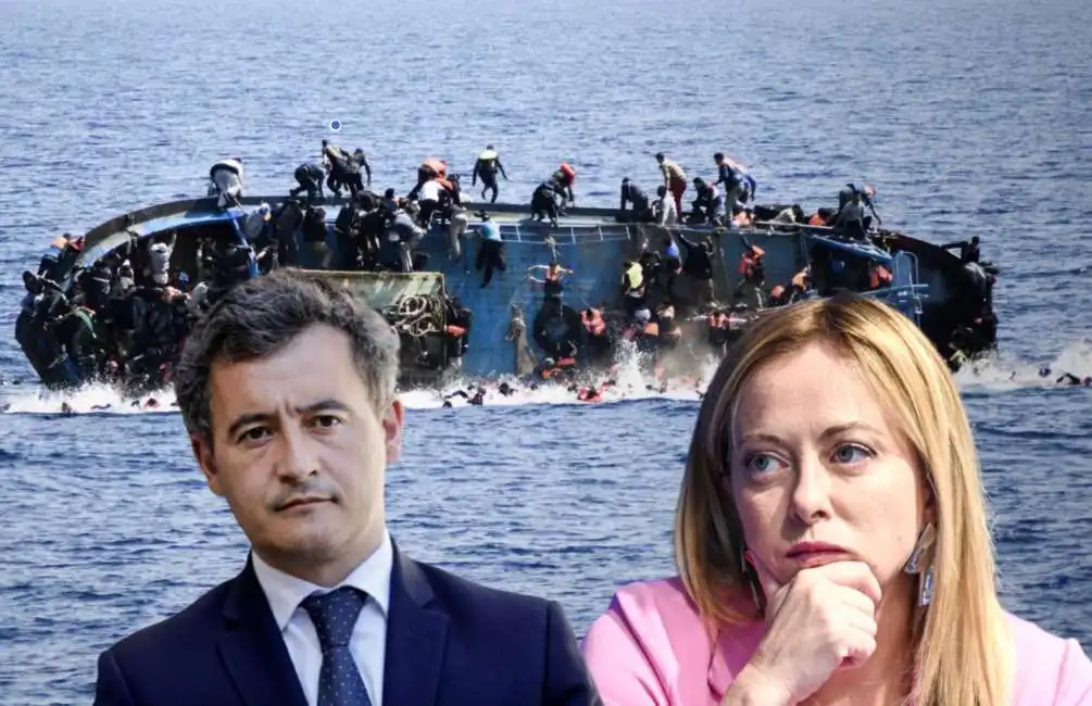 gerald darmanin giorgia meloni migranti 