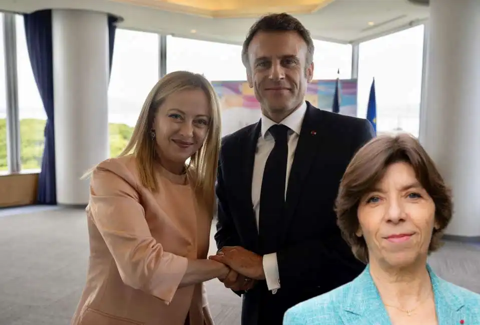 giorgia meloni emmanuel macron catherine colonna 