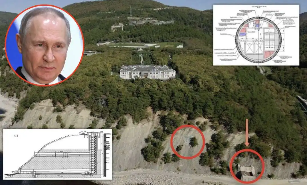 il palazzo di vladimir putin a gelendzhik sul mar nero bunker 