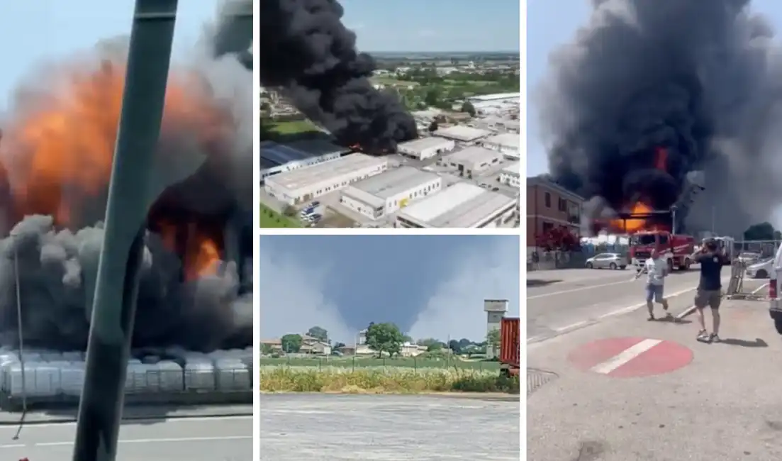 incendio fabbrica a fidenza