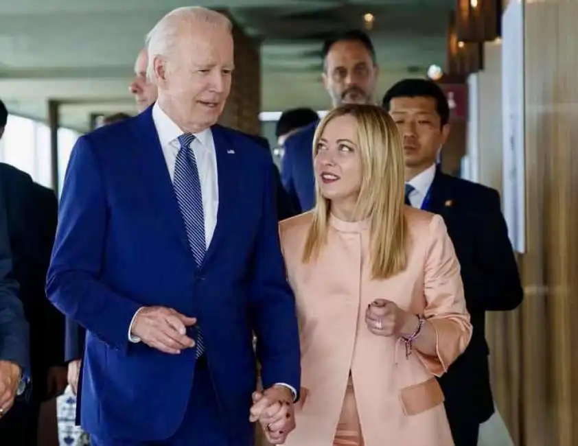 joe biden giorgia meloni - g7 hiroshima giappone 