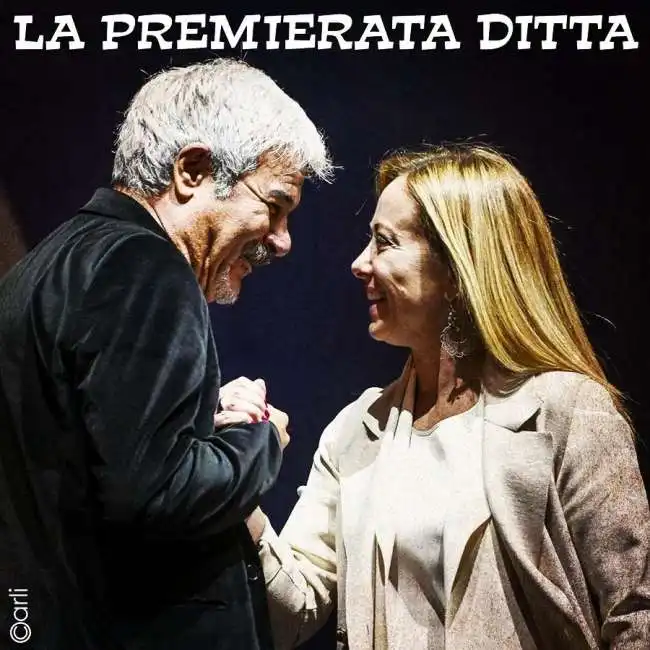 la premierata ditta - meme by emliiano carli pino insegno giorgia meloni 