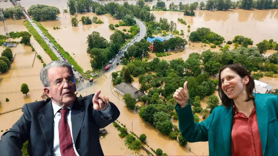 maltempo emilia romagna alluvione elly schlein romano prodi