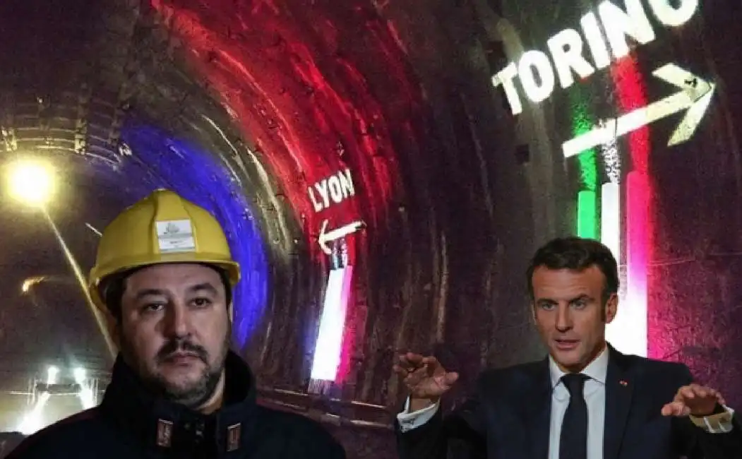 matteo salvini emmanuel macron tav torino lione 