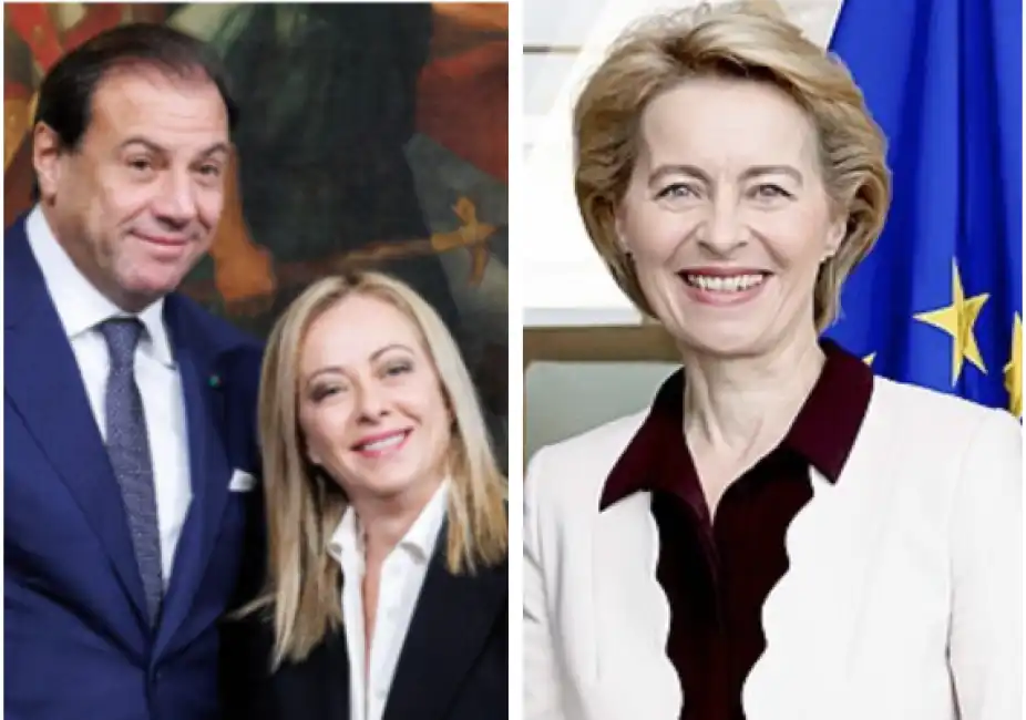 maurizio leo giorgia meloni ursula von der leyen