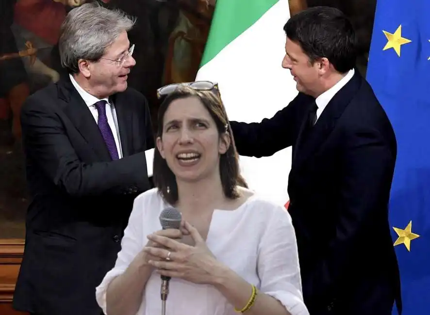 paolo gentiloni elly schlein matteo renzi 