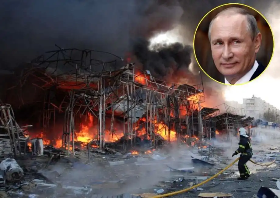 vladimir putin ucraina bombe bombardamento