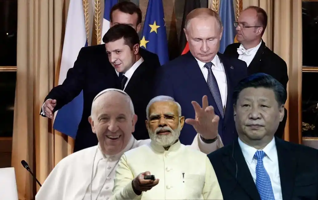 volodymyr zelensky vladimir putin bergoglio papa francesco xi jinping narendra modi 