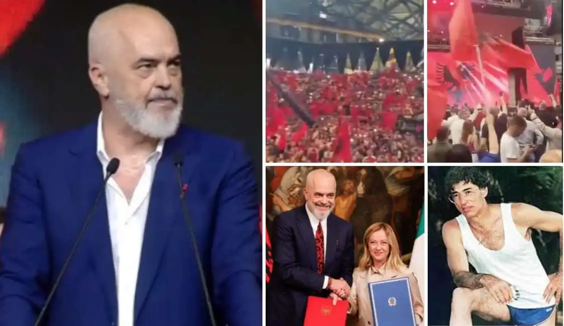 edi rama albanesi umberto bossi giorgia meloni