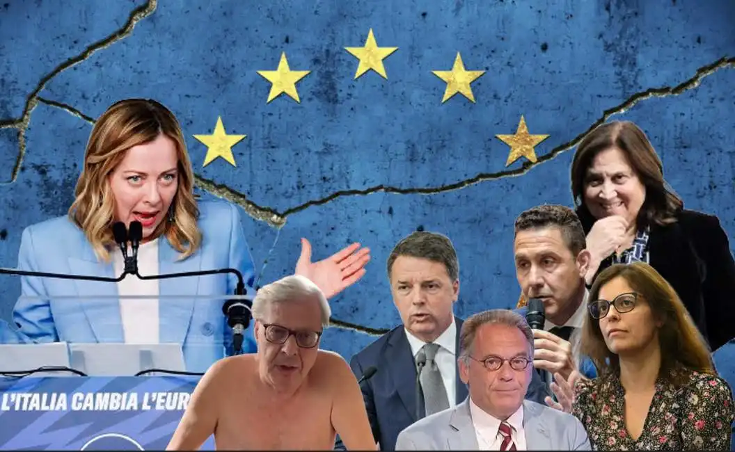 elezioni europee giorgia meloni vittorio sgarbi matteo renzi cecchi paone ilaria salis lucia annunziata roberto vannacci 