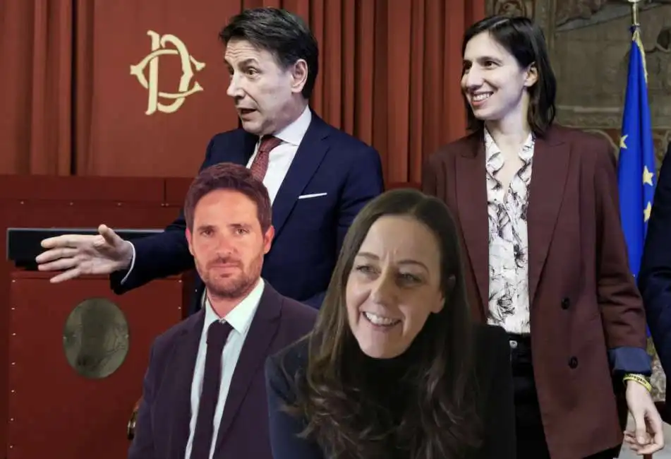 elly schlein giuseppe conte lorenzo masi sara funaro 