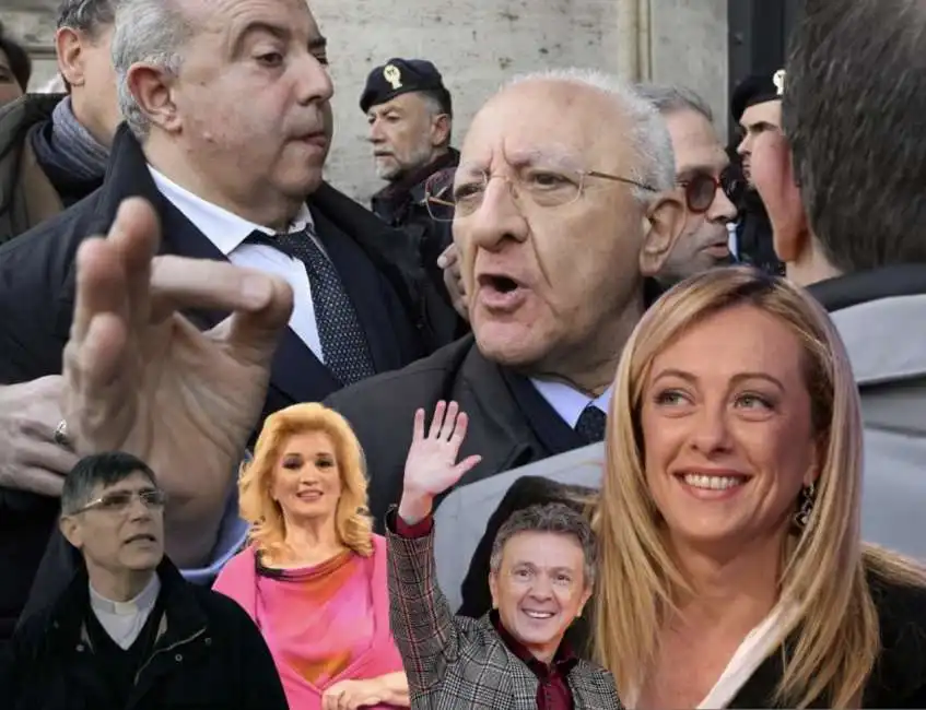 giorgia meloni iva zanicchi pupo vincenzo de luca