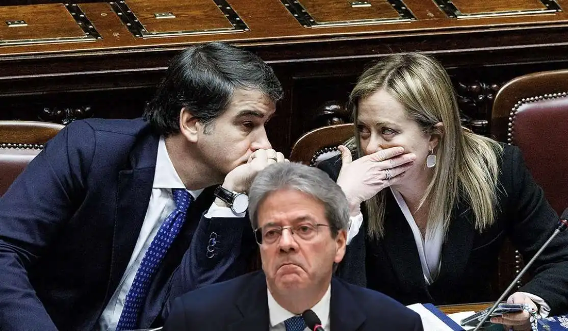 giorgia meloni raffaele fitto paolo gentiloni