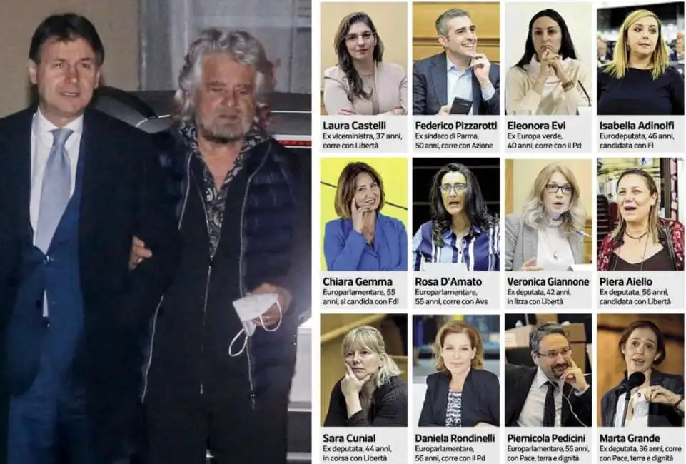 gli ex m5s movimento 5 stelle beppe grillo giuseppe conte grillini 