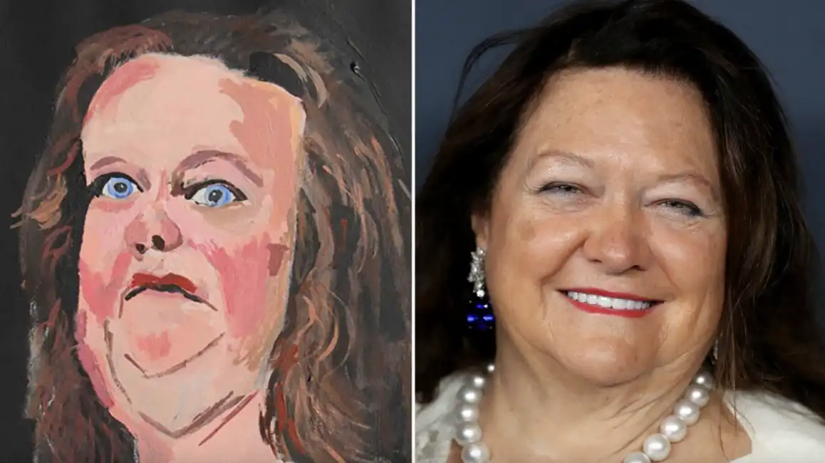 il ritratto di gina rinehart realizzato da vincent namatjira 