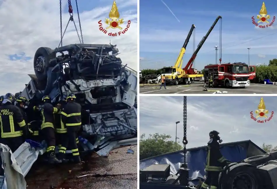 incidente a un camion carico di acido a piacenza - 9