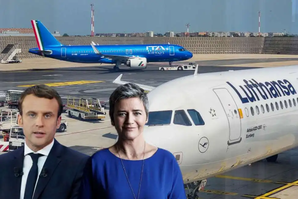 ita airways lufthansa margrethe vestager emmanuel macron