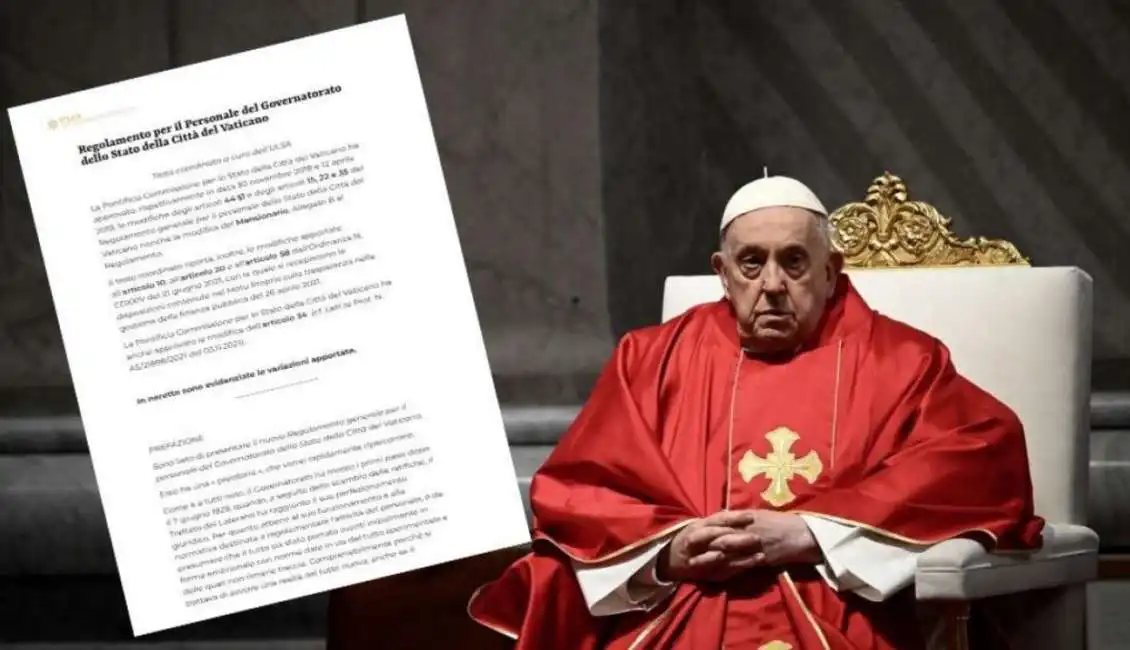 papa francesco - regolamento per il personale del vaticano 