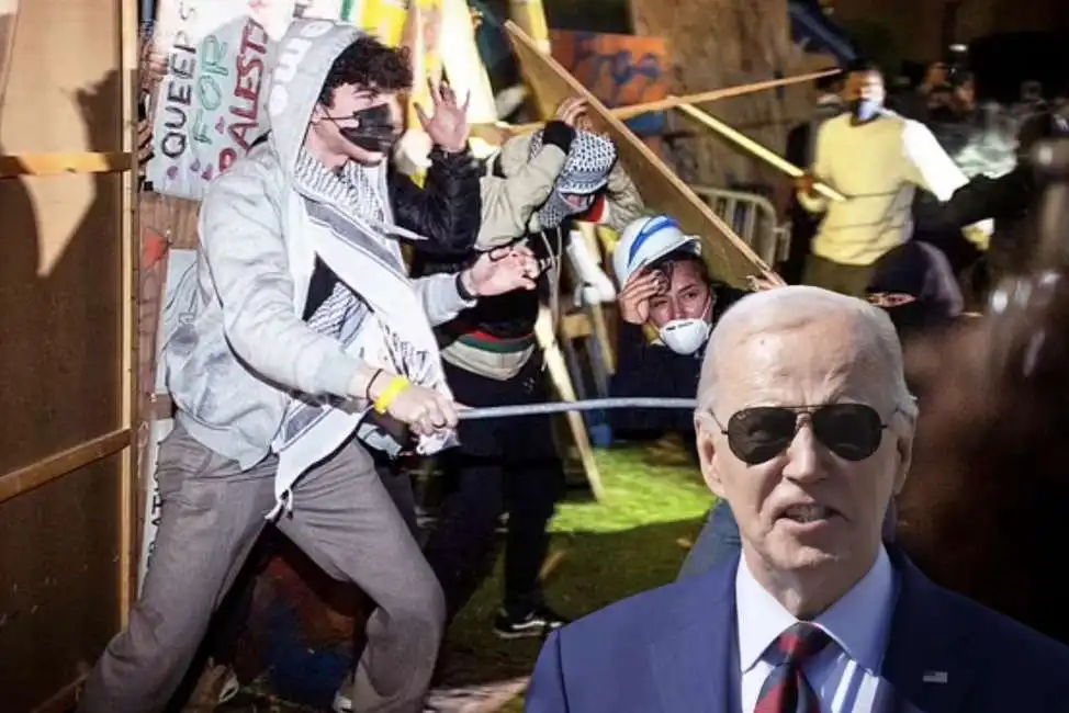 proteste e scontri alla ucla - 8 joe biden pro palestina 