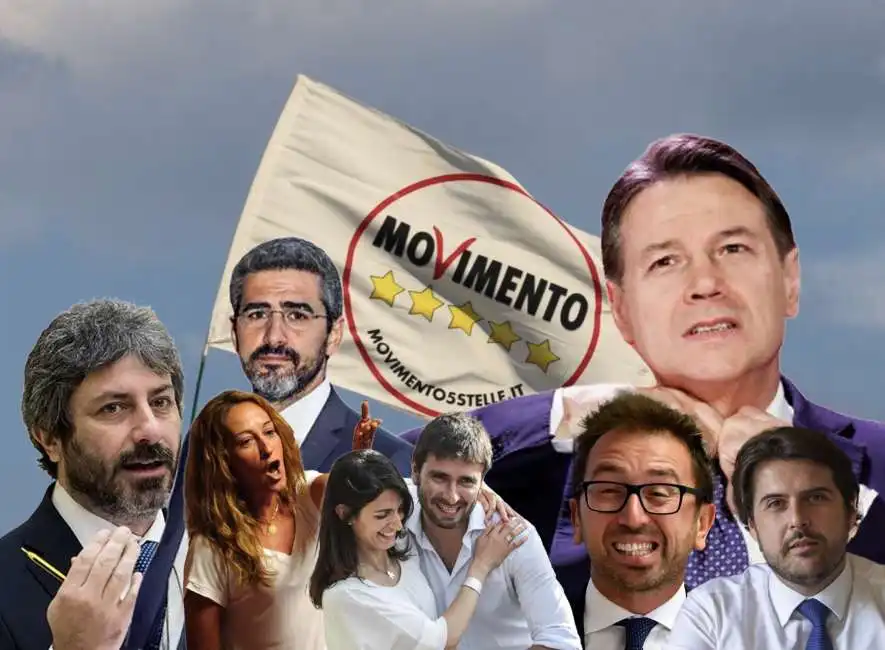 roberto fico riccardo fraccaro alfonso bonafede stefano buffagni paola taverna virginia raggi alessandro di battista giuseppe conte 