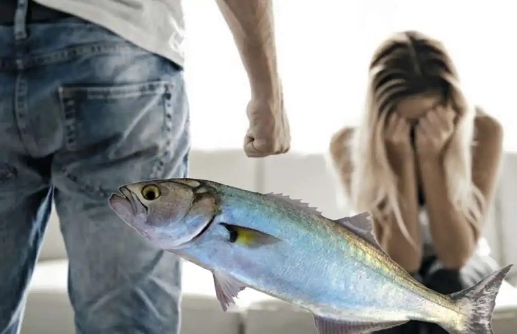 violenza domestica pesce aggressione pesca 