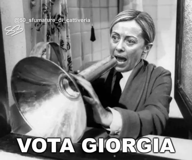 vota giorgia meloni meme 