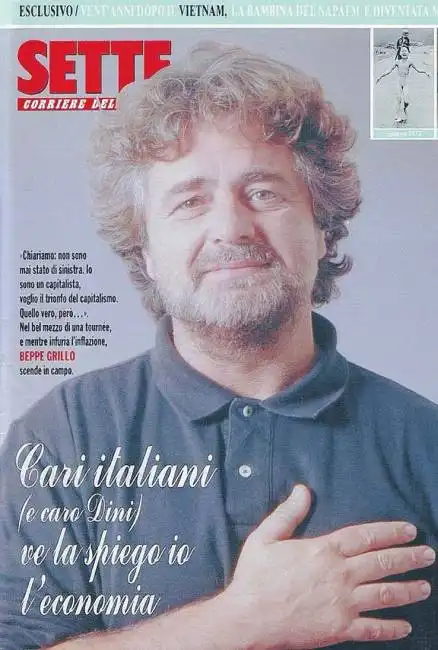 beppe grillo copertina sette corriere della sera