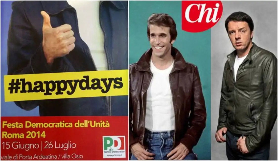 fonzie renzi partito democratico festa unita