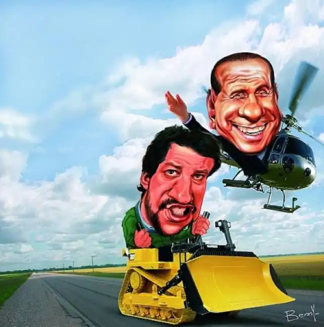 salvini berlusconi by benny