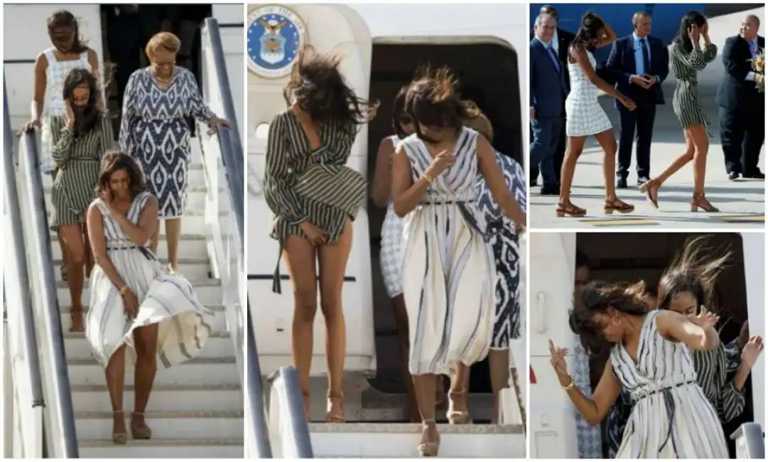 michelle malia e sasha obama tradite dal vento