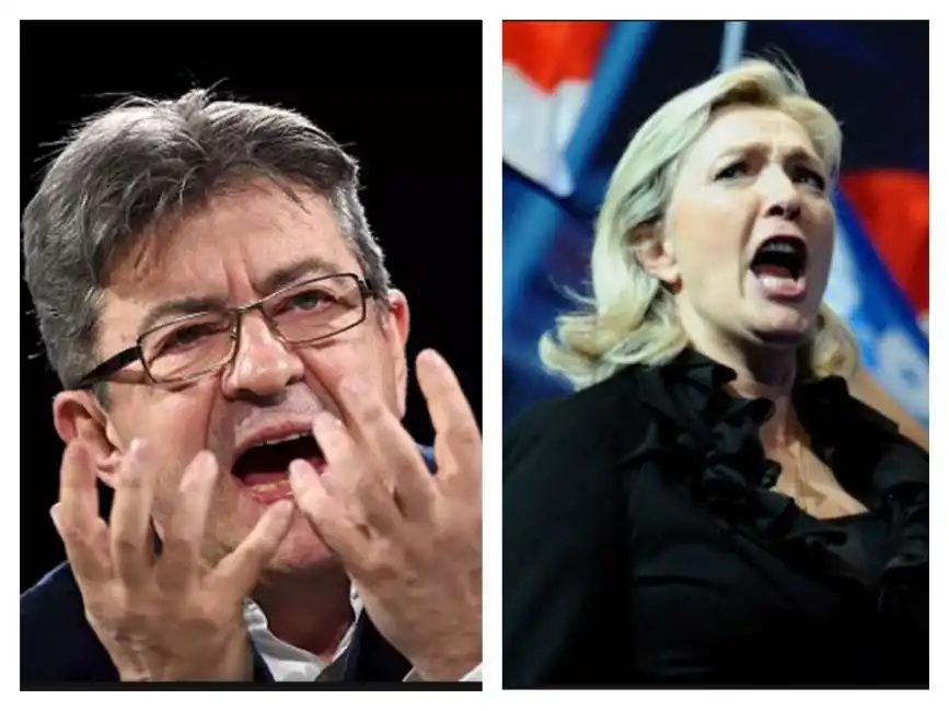 melanchon e le pen