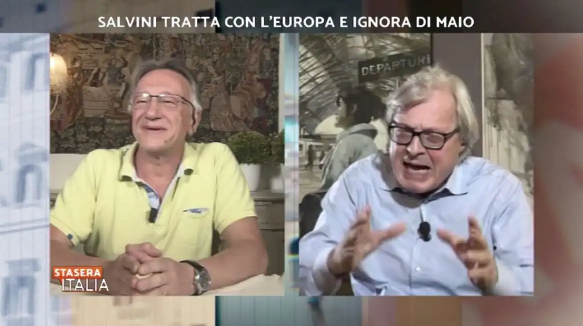 michele boldrin vittorio sgarbi stasera italia