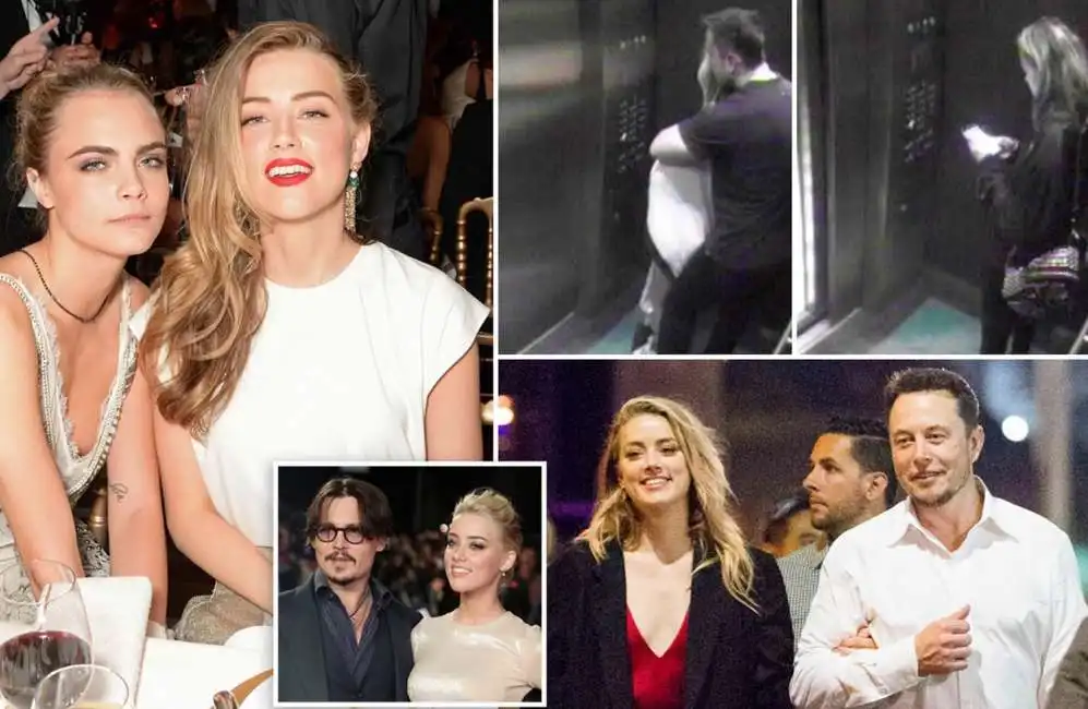 cara delevingne amber heard elon musk johnny depp