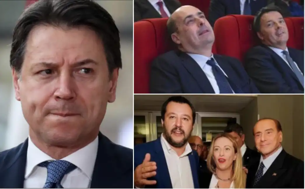 conte renzi zinga salvini meloni berlusconi