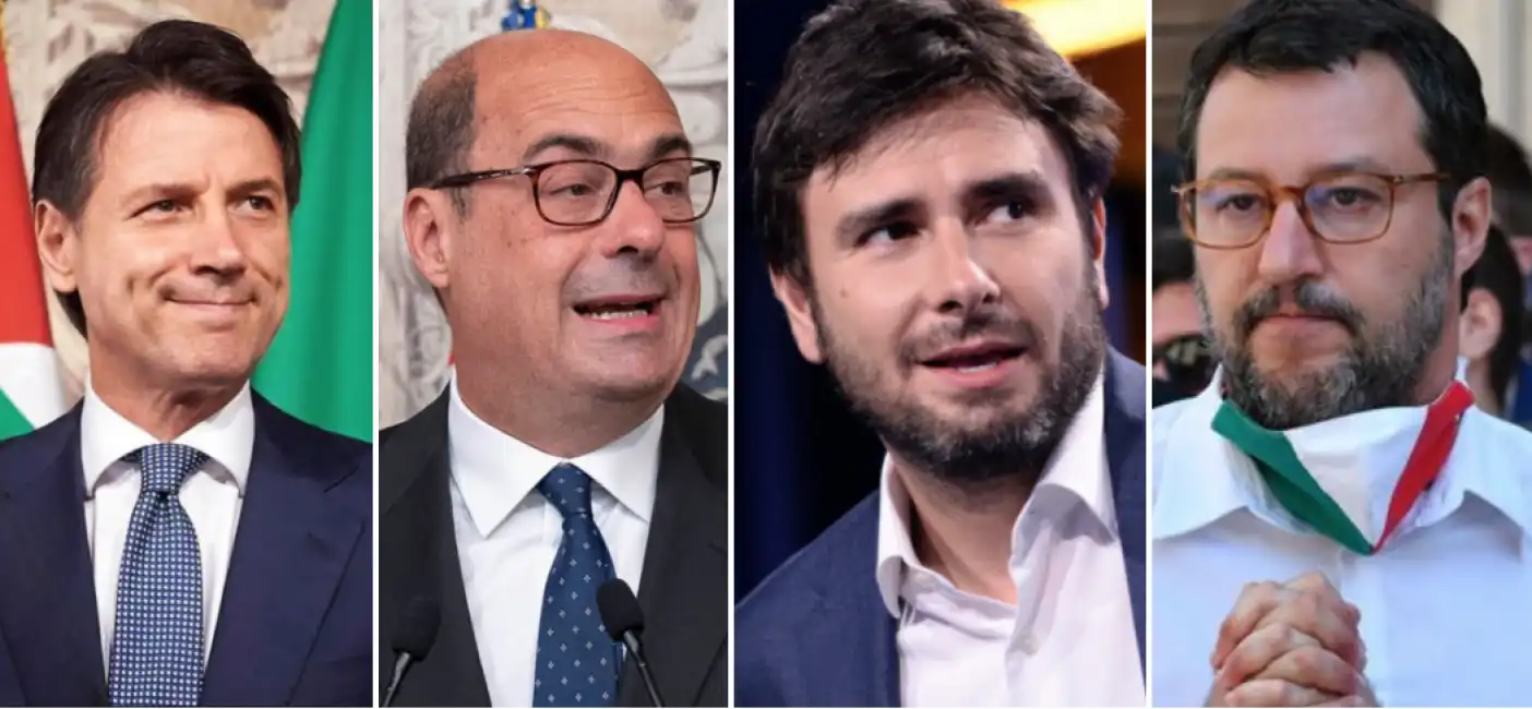 conte zingaretti di battista salvini