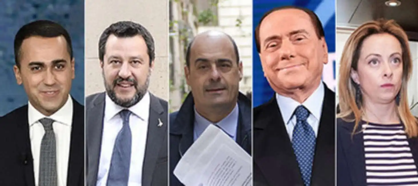 di maio salvini zingaretti berlusconi meloni